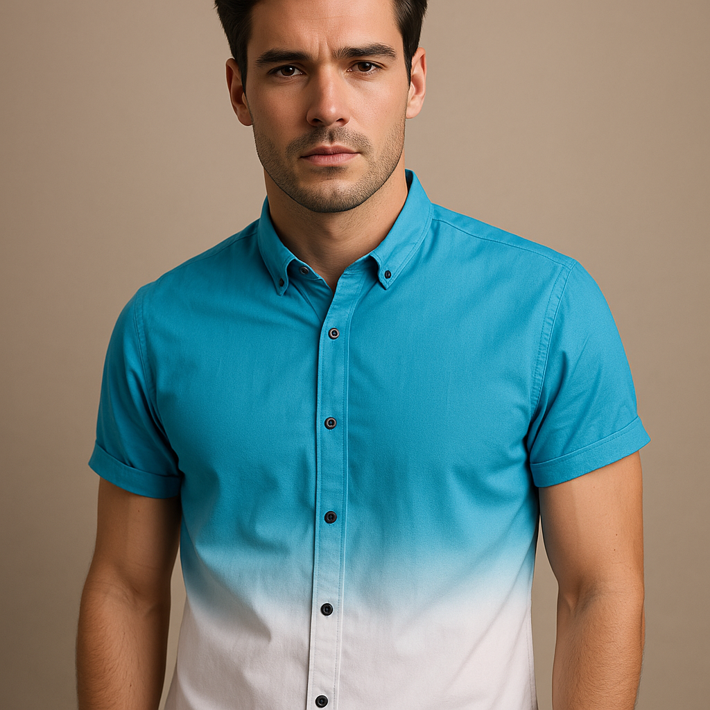 Ocean Blue Printed Shirt