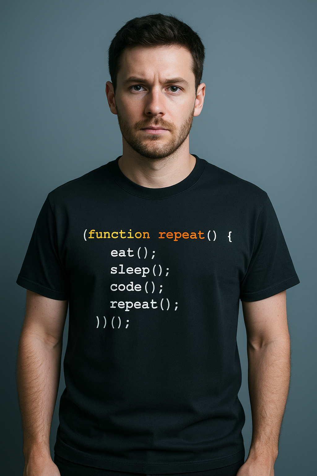 The "Eat, Sleep, Code, Repeat" Developer Tee