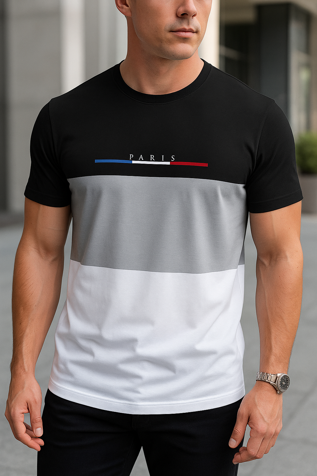 BLOCK PATTERNS T-SHIRT