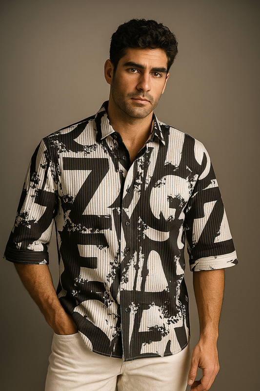 Luxury Print Comfort Fit Luxe Shirt for Men