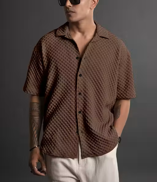 Trending Casual Popcorn Bubble Shirts